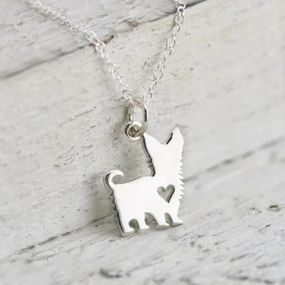 Puppy Necklace Stainless Steel Dog Shape Pendant Animal Dog Chain Necklace For Women Jewerly