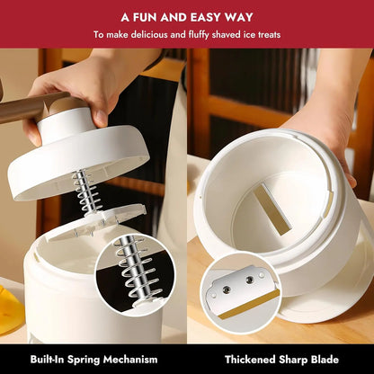 Shaved Ice Maker Machine for Home Ice Shaver Hand Crank Slushy Maker Machine Ice Crusher for Snow Cones Ideal for Outdoor Picnic