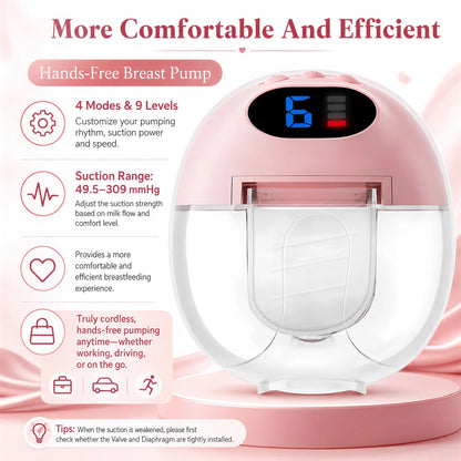 1PCS Smart Suction Breast Pump Milk Portable Postpartum Fortable BreastPump Mother and Baby Supplies Electric Breast Pump