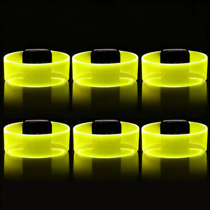 6-60Pcs LED Bracelets for Party Glow in The Dark Flashing Wristband 3 Modes Adjustable Light Up Armband for Wedding Party Favors