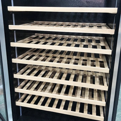 JiuFu Thermoelectric Dual Zone Wine Cooler Cellar Wine Cooling Fridge Corner Wine bar Cabinet  for Home