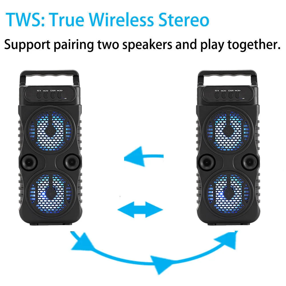 1000w Portable Bluetooth Outdoor Speaker Music Stereo Subwoofer Bass