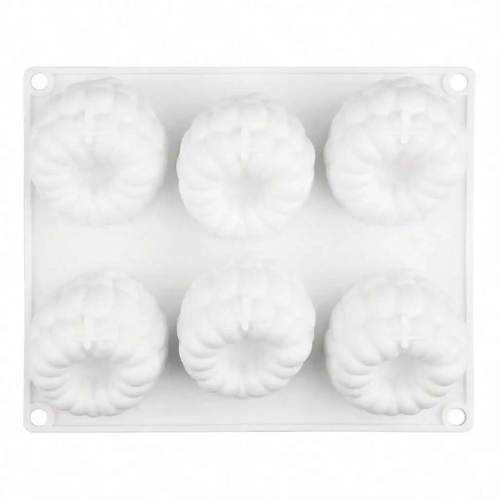 6-Cavity Raspberry Silicone Dessert Mold, Food Grade Chocolate Mousse Cake Baking Mold, Flexible Mold for Candy, Jelly&Ice Cube