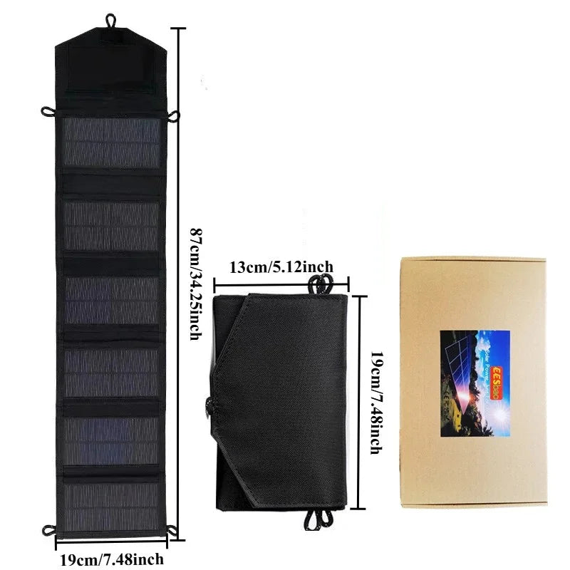 Dual USB DC Waterproof 100W Foldable Portable Solar Charging Panel Outdoor Survival Backpack Emergency Power Supply Gear for