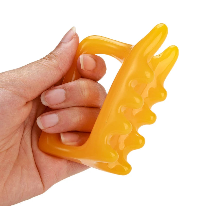 Resin Double Push Massager SPA Scraping Body Massage Tool For Spine Waist And Shoulder Relieve Physical Fatigue