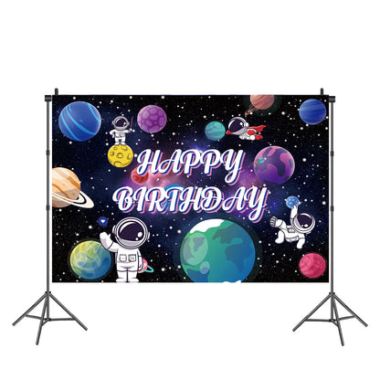 Planet Astronaut Birthday Party Decoration Paper Cup Plate Napkin Balloon Tablecloth  For Kids Baby Shower Party Supplies Gifts