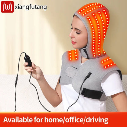 Red Light Electric Heating Hooded Vest Support Thermal Waterproof Adjustabe Massage Warmer Brace Warm Jacket Back Massage