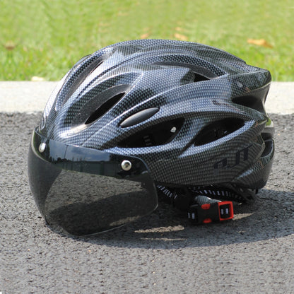 PJT Ultra-Light Magnetic Goggles Bicycle Helmet Lightweight PC Shell & EPS Foam Construction Cycling Helmet MTB Bike Helmet