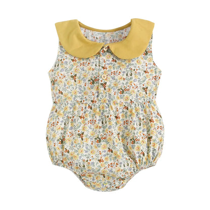 Sanlutoz Summer Cotton Baby Bodysuit Newborn Cute Plaid Clothing for Baby Girls Sleeveless Princess Toddler Infant Bodysuits