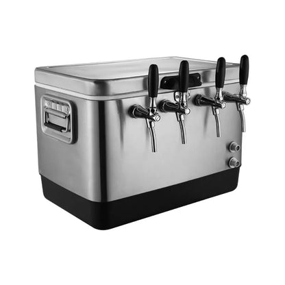 4Tap 50L Portable Jockey Box SS304 Beer Cooler Outdoor Draft Beer Dispenser Insulated Cooling Box Ice Cold 2Tap