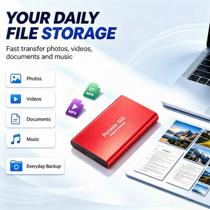 Reliable Brand 1TB External Hard Drive  Portable SSD  2TB 4TB  USB 3.1 High Speed Solid State Disk Data Storage