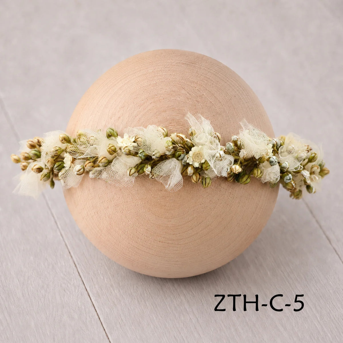 Floral Newborn Headbands for Photography Props Handmade Infant Girl Flower Wreath Baby Headband Newborn Photoshoot, Accessories