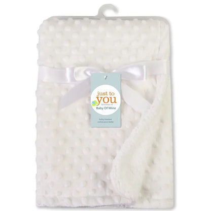 Newborn Baby Blanket Warm Fleece Thermal Soft Stroller Sleep Cover White Pink Beanie Infant Bedding Swaddle Wrap Kids Bath Towel