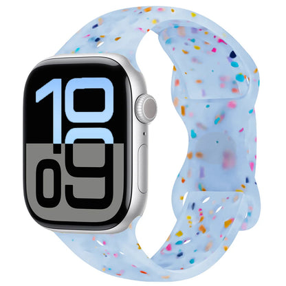 Silicone Strap For Apple Watch 11 10 9 8 7 46mm 45mm 42mm 41mm Ultra 3/2 49mm Breathable Bracelet Wristband iWatch 6 5 4 SE 44mm