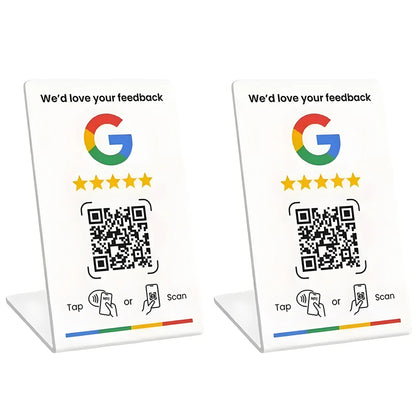 NFC215 Programmable for Google Review Card NFC Station Table 13.56Mhz QR code can be independently set to link Standing Card