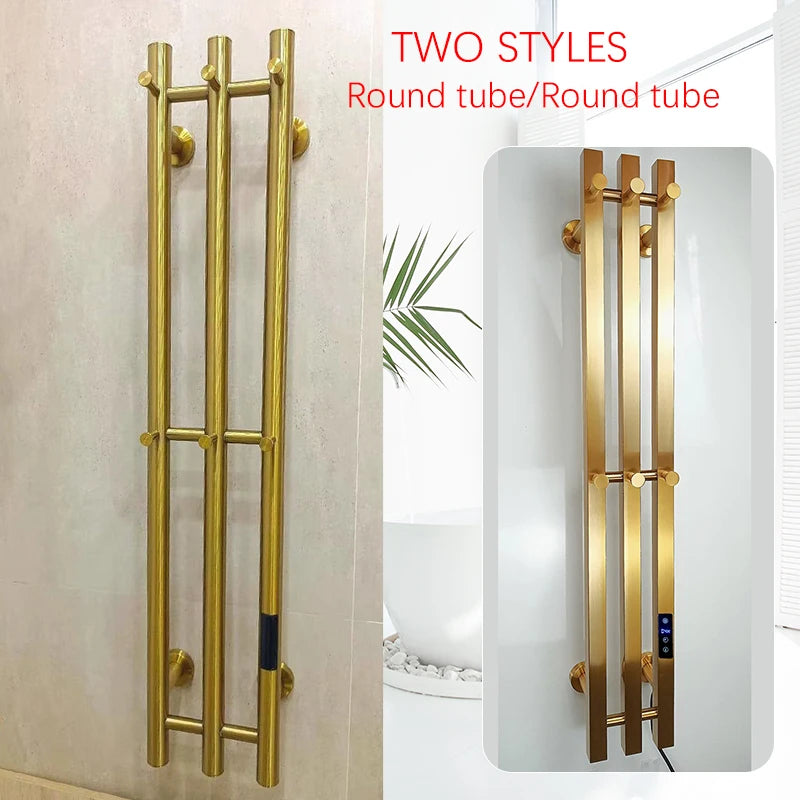 OXG Electric Heated Towel Rack Wall Mounted Bathroom Towel Warmer Dryer Heater 3 Bars Timer Touch Control WiFi Energy Saving
