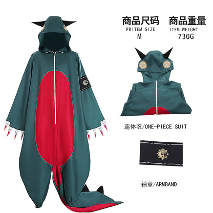 Anime GACHIAKUTA Guita Cosplay Costume Dinosaur Jumpsuit for Halloween  Comic Con
