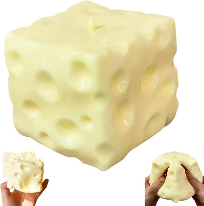 1pc 7cm Square Ultrathin Cheese Ball Squishy, TPR Shell Slow Rebound Squeeze Toy, No Filler, DIY Cheese Skin Squishy, Birthday/Halloween Gift, Perfect Gift, Stress Relief Gift For Teens