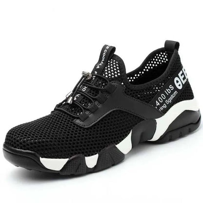 Work Boots Breathable Safety Shoes Men's Lightweight Summer Anti-Smashing Piercing Work Sandals Protective Single Mesh Sneaker