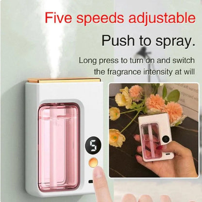 NEW Diffuser Aromatherapy Machine,Wireless Wall Hanging Portable Automatic Fragrance Spray Bathroom Toilet Deodorization