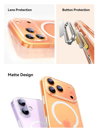 Joyroom For iPhone 18 Pro Max Case Magnetic Frosted Case Lens Protection Matte Cover For iPhone 18 Pro Wireless Charger Cover
