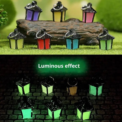 6pcs Garden Miniature Decorative Stakes, Glow-in-the-Dark, Bonsai Mini Decorations, Party Crafts