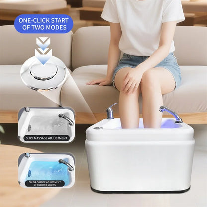 Detoxification Footbath Spa Massager Aqua Therapy Basin Relaxing Foot Care with Surging Massage And Colorful Lights