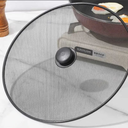 25/29/33cm Splash Proof Pan Lid Splatter Guard Fine Mesh Splatter Screen Fry Food Screen Fry Pan Grease Cover Stainless Steel