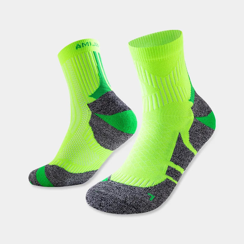 New Professional Marathon Running Sock Men Women Sports Fitness Ankle Thickened Cushioned Short Tube Low Cut Boat Ankle Socks