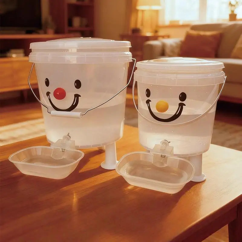 【1Set Large Capacity Pet Drinking Fountain 3/5/8/10L Cartoon Automatic Water Dispenser No-Electricity Auto Water Bowl】