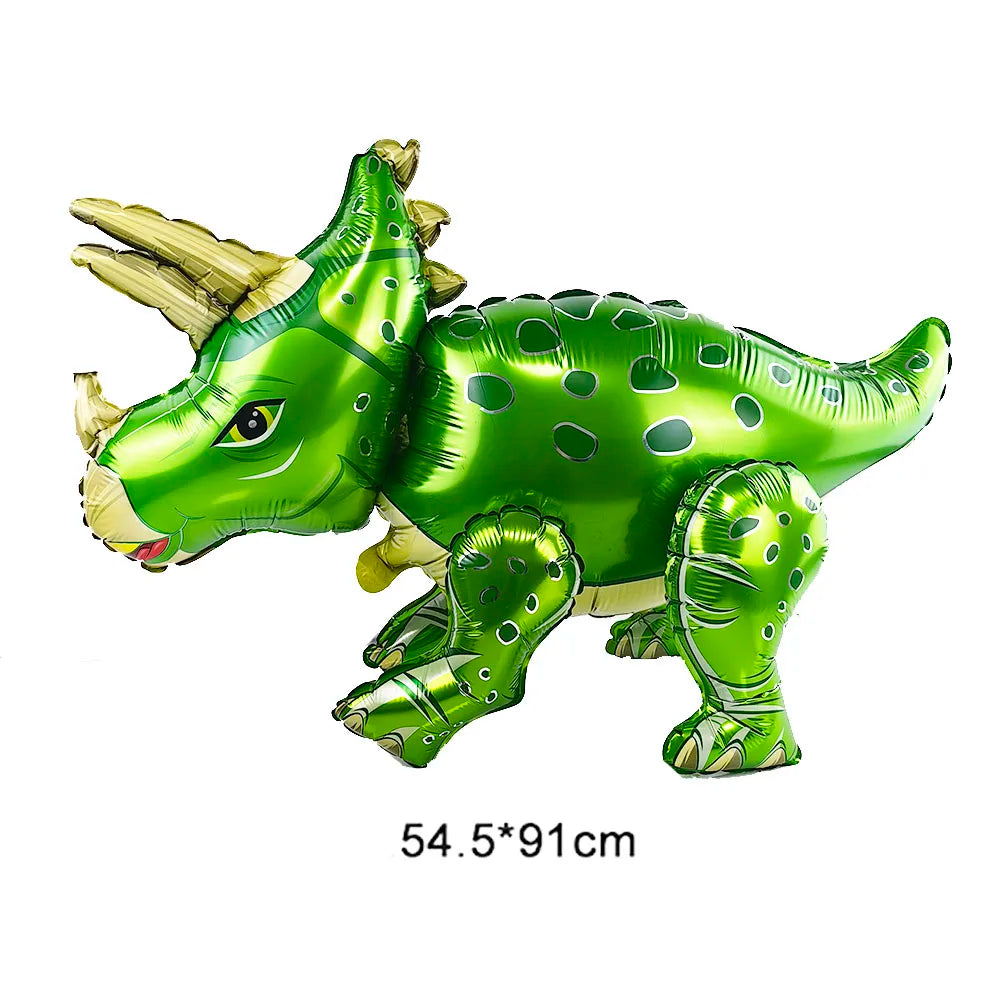 Dinosaur Party Decor 32inch Dinosaur Number Balloons 1-3 Year Olds Kid Birthday Baby Shower Matte Cartoon Foil Balloon Decors