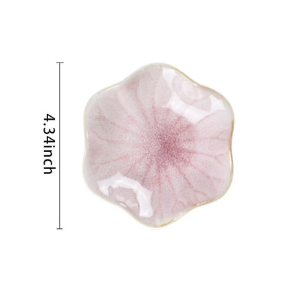 Creative and Minimalist Style Jewelry Tray Home Snack Dish Flavor Dish Ceramic Lotus Decoration Plate and Decorative Display