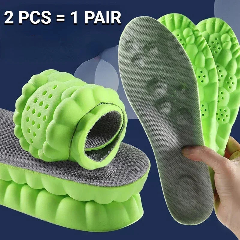 1 Pair Breathable Shock-absorbing Insoles Men's Outdoor Sport Insoles Soft Elastic Sole Comfortable Arch Support Insoles