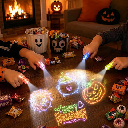 4/40PCS Halloween LED Finger Lights Neon Party Favors Glow in the Dark Rave Party Supplies Goodie Bag Stuffers Box Prizes