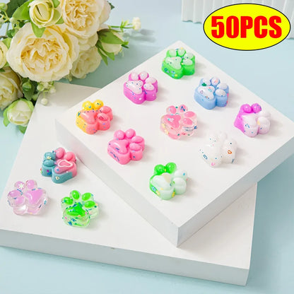 10/2030/40/50pcs Mini Cute Cat Claw Plush Pinch Fun, Colorful, Halloween/Christmas Party Pack Fillers Mini Cartoon Cat Claw