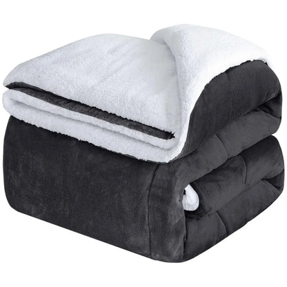 Fluffy Sherpa Fleece Blanket Throw Single Double King Cozy Warm Sofa Bed Throws
