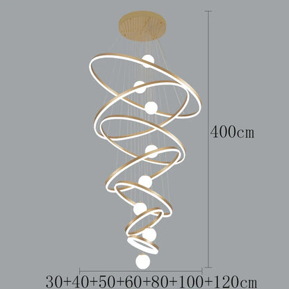 Modern home decor led lights pendant light lamps forstaircase Chandeliers for living room hanging light indoor lighting