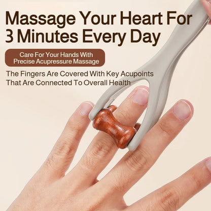 Wooden Finger Roller Massager Acupoint Relief Hand Joint Care Acupressure Massage Tool Hand Relaxation