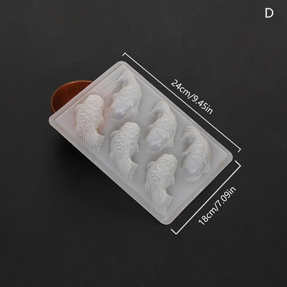 Fish Mold 3D Koi Fish Shape Plastic Cake Chocolate Jelly Mould Mold DIY Soap Handmade Sugarcraft Mold Baking Molds форма рыба