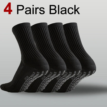 1/4/10 Pairs Neutral Anti Slip Football Socks Spring Summer Absorbing Sweat Breathable Basketball Running Leisure Sports Socks