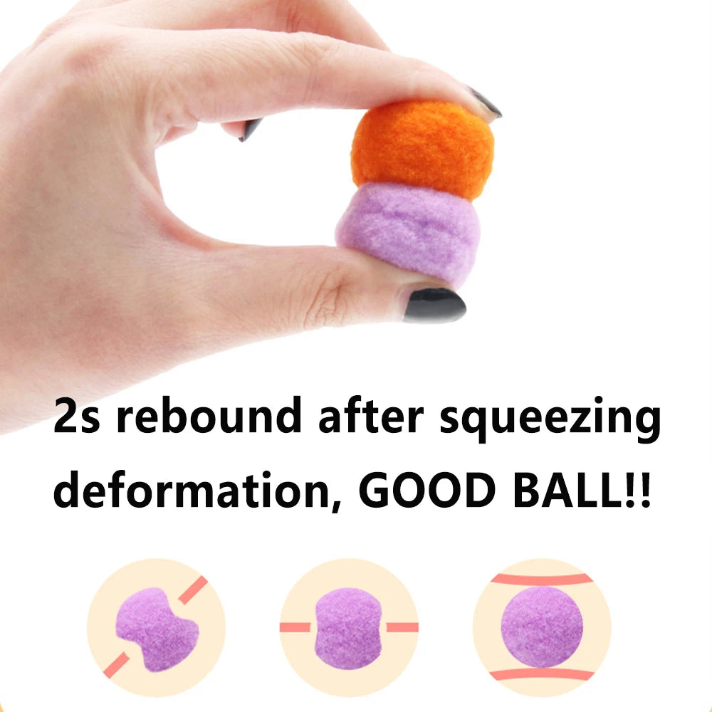10-100pcs Cat Plush Ball Shooting Gun Funny Cat Toys Interactive Launch Training Toy for Pet Kitten Creative Mini