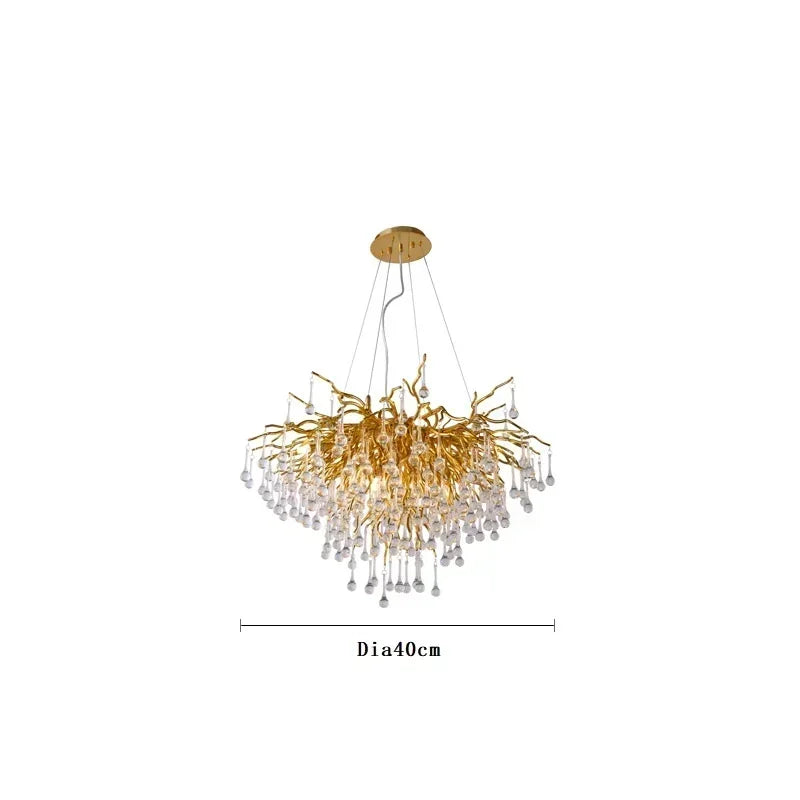 American Luxury Crystal Ceiling Chandelier Modern Art Living Dining Bedroom Hanging Lamp Hotel Hall Home Decor Pendant Lights