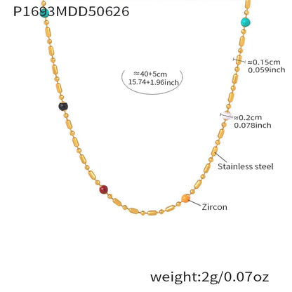 Premium Stainless Steel Long Necklace Trendy Pig Nose Style Y Shape Drop Pendant Waterproof Necklace for Women Girls Jewelry
