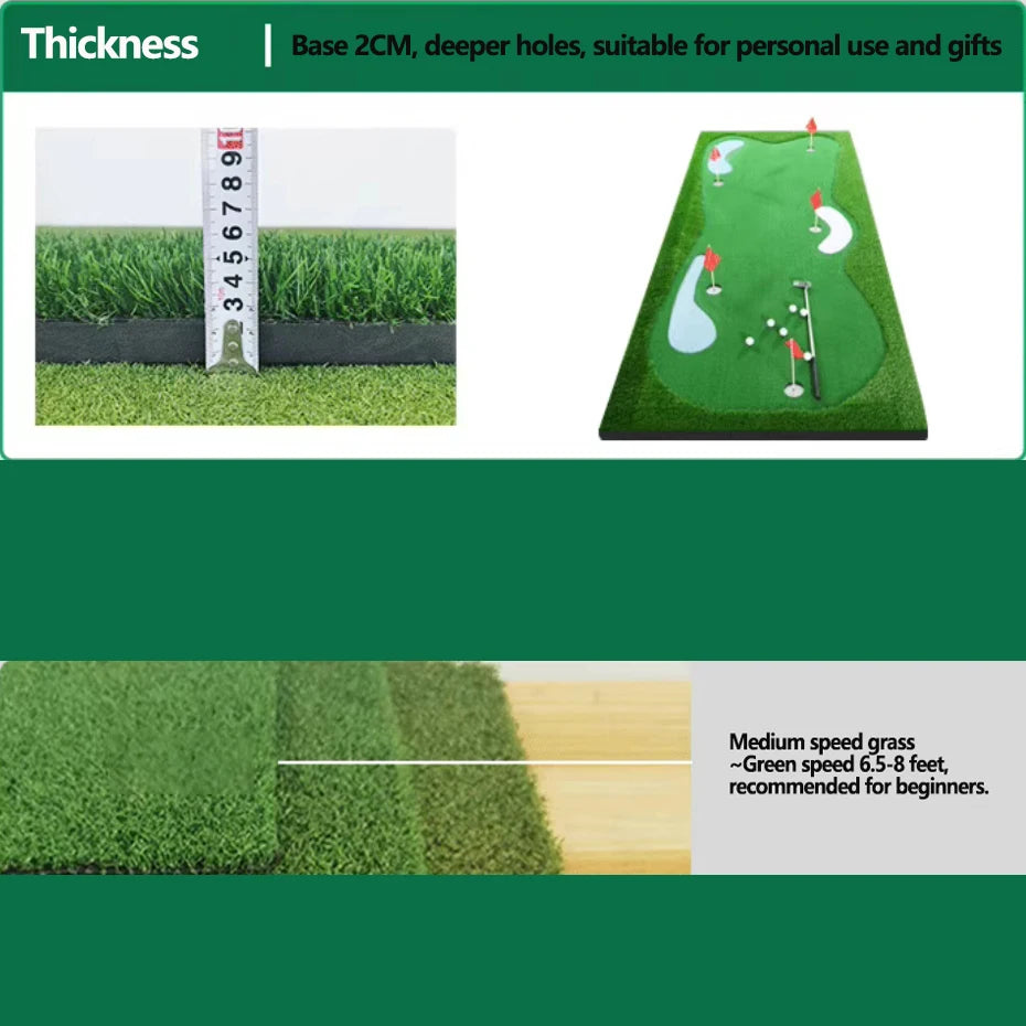 Indoor & Outdoor Golf Green Putting Practice Home Office Putting Simulation Simulation Course Practice Grass Carpet
