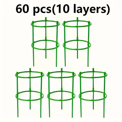 Adjustable Plant Climbing Frame Green Grid 5-15 Layer 30-90cm Lightweight Durable Gardening Stand for Home Garden
