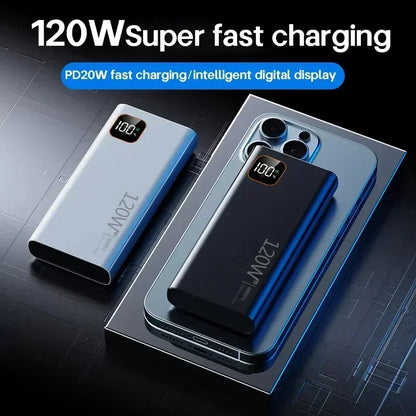 Lenovo CCC 500000mAh Large Capacity Portable Power Bank 120W Super Fast Charging Battery Charger Powerbank For Xiaomi iPhone
