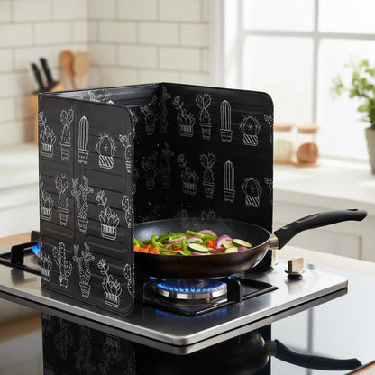 Aluminum Foldable Kitchen Gas Stove Baffle Plate Kitchen Frying Pan Oil Splash Protection Screen Heat Shields Kichen Accessories