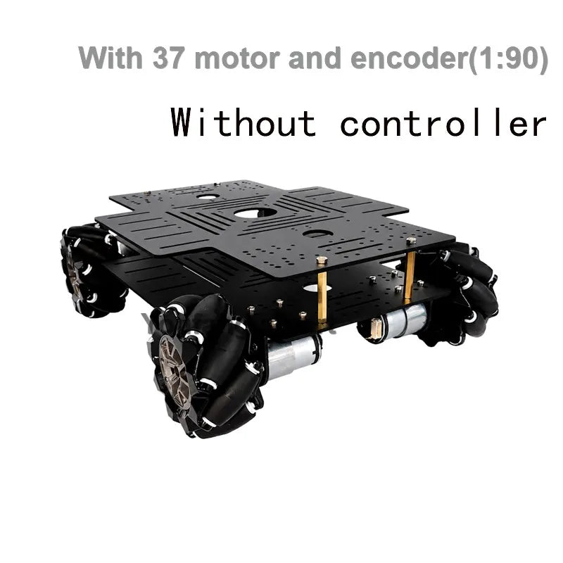 25Kg Big Load 4WD Mecanum Wheel Robot Car 330+240mm Chassis with 12V Encoder Motor for Arduino ROS Robot Arm DIY Kit Toy Parts