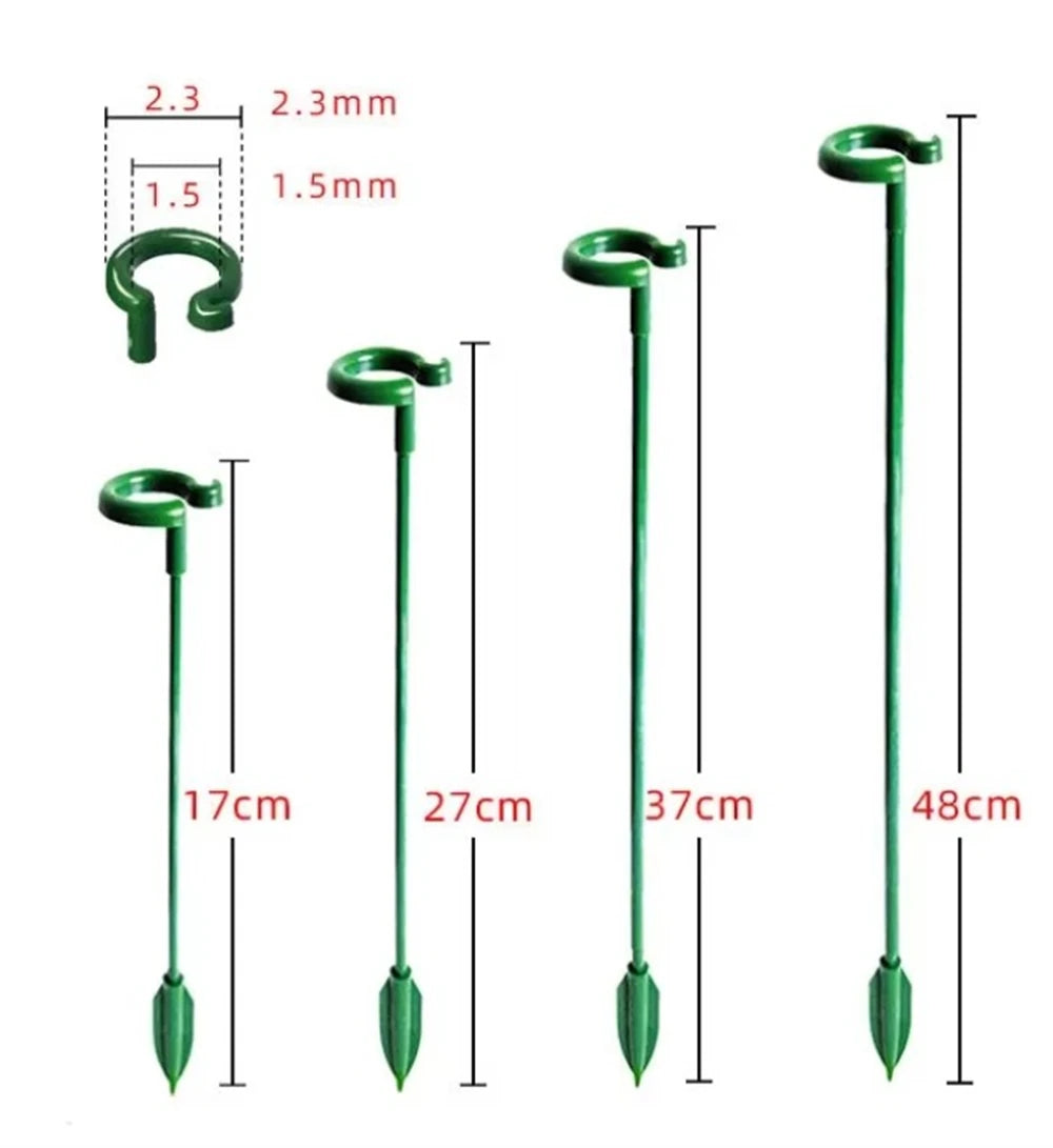 100pcs Plant Support Stakes Garden Floral Flower Support Single Stem Support Stake