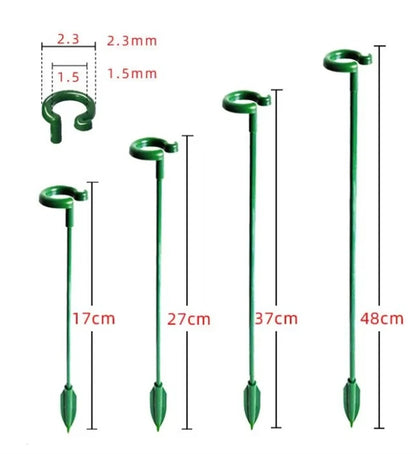 100pcs Plant Support Stakes Garden Floral Flower Support Single Stem Support Stake